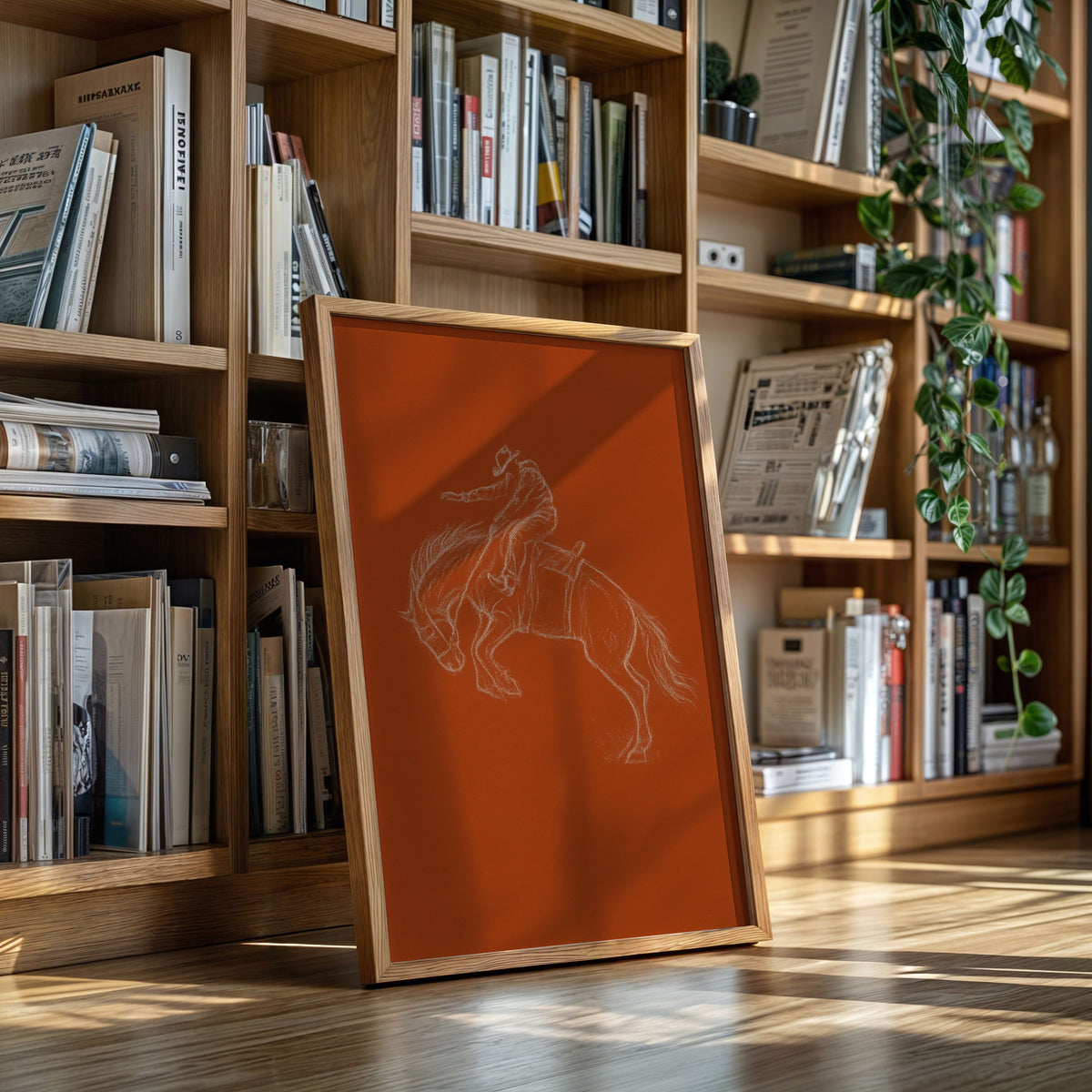 Minimalist Bronco Rider Sketch, photo 3 of 19