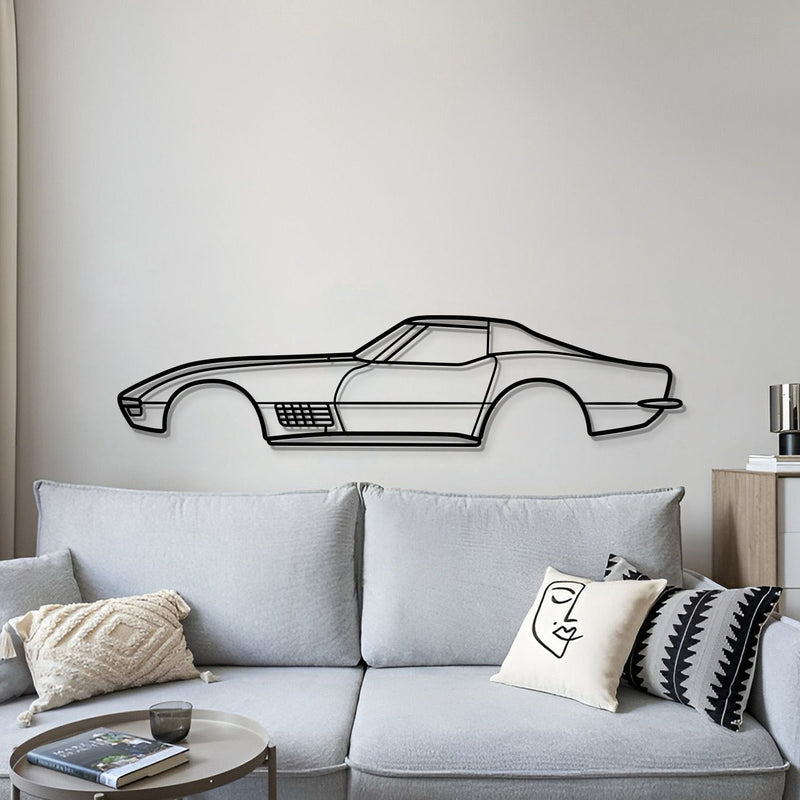 1970 Corvette ZR-1 Metal Car Wall Art - MT0131