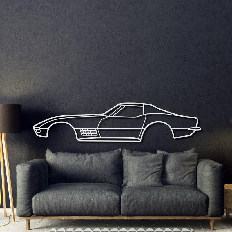 1970 Corvette ZR-1 Metal Car Wall Art - MT0131