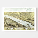 Vintage Map of Atchison, Kansas 1869