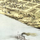 Vintage Map of Atchison, Kansas 1869