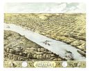 Vintage Map of Atchison, Kansas 1869