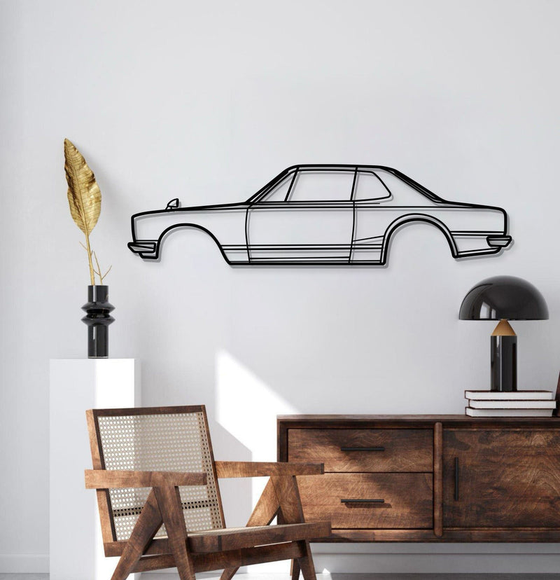 1971 Skyline 2000GT-R Metal Car Wall Art - MT0143