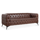 84.06Inch Width Traditional Square Arm removable cushion 3 seater Sofa