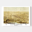 Vintage Map of Baxter Springs, Kansas 1871