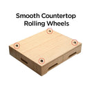 Bamboo Coffee Pod Organizer & Rolling Appliance Slider – Double Drawer Storage for K-Cups & Espresso Pods by MobilevisionUS