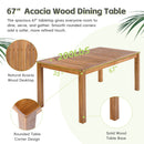 TOPMAX Patio 5pcs Wooden Dining Table Set by HouseOfZazla