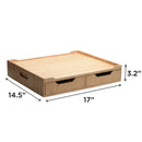 Bamboo Coffee Pod Organizer & Rolling Appliance Slider – Double Drawer Storage for K-Cups & Espresso Pods by MobilevisionUS