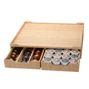 Bamboo Coffee Pod Organizer & Rolling Appliance Slider – Double Drawer Storage for K-Cups & Espresso Pods by MobilevisionUS