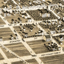 Vintage Map of Hiawatha, Kansas 1879