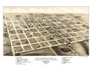 Vintage Map of Hiawatha, Kansas 1879