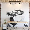 1975 Gran Torino Perspective Metal Car Wall Art - MT0440