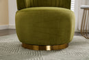 360 Degree Swivel Cuddle Barrel Accent Sofa Chairs, Round Armchairs with Wide Upholstered, Fluffy Velvet Fabric Chair for Living Room, Bedroom, Office, Waiting Rooms