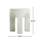 Outdoor MGO Round Top Side Table/End Table, Antique White