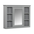 Wall Mounted Medicine Cabinet With Mirror, Storage Cabinet Featuring 6 Open Shelves And Adjustable Interior by HouseOfZazla