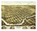 Vintage Map of Ottawa, Kansas 1872