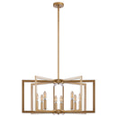 27' Modern Golden Geometric 8-Light Chandelier