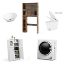 5-Piece Modern Bathroom Suite: Over The Toilet Cabinet + Smart Toilet Bidet + Oval Sink + Floor Cabinet + Clothes Dryer by LJGDeals
