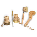 5-Piece Handmade Bamboo Dish Brush Set | Soft & Hard Bristle Scrub Brushes, Long Handle Brush, Bottle Brush, and Straw Cleaner by MobilevisionUS