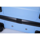 3 Piece Luggage Sets ABS Lightweight Suitcase with Two Hooks, Spinner Wheels, TSA Lock, (20/24/28) LIGHT BLUE