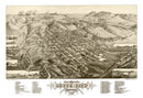 Vintage Map of Butte City, Montana 1884