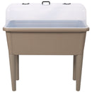 2PCS Raised Garden Bed with Ventilated Transparent Greenhouse Lid