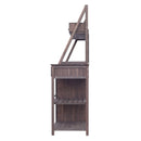Potting Bench With 5 Drawer Storage And Slatted Back Panel, Garden Workstation - Brown by HouseOfZazla
