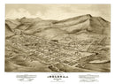 Vintage Map of Helena, Montana 1875