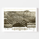 Vintage Map of Helena, Montana 1883