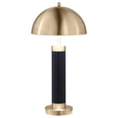 Leoch - Dome Shade Pillar Table Lamp Set With Dome - Black by HouseOfZazla