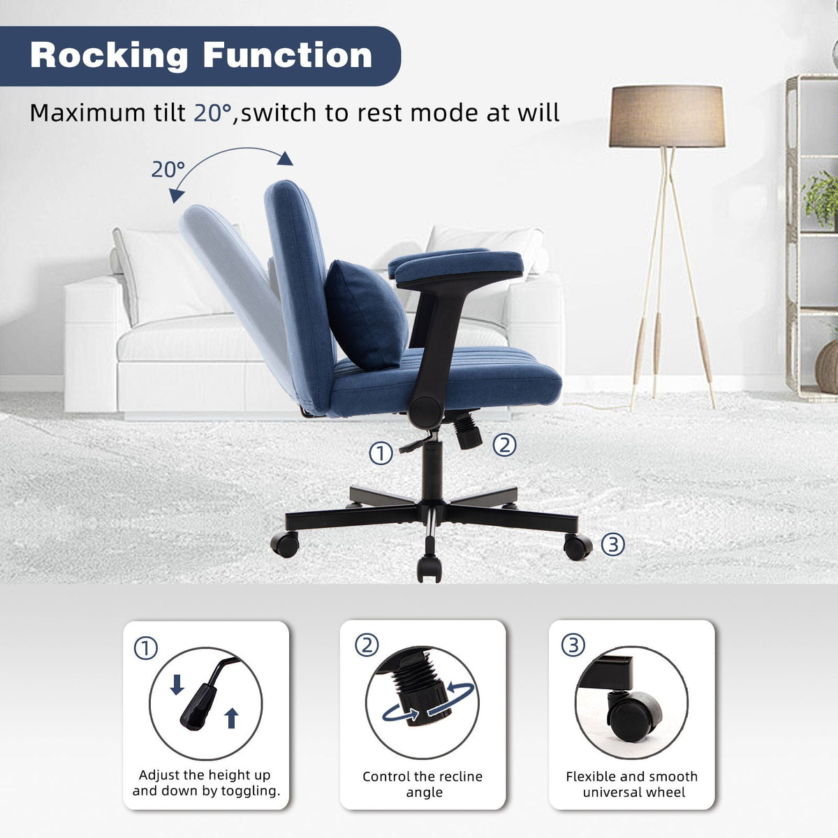 Criss Cross Armrest Office Chair With Wheels, photo 9 of 40