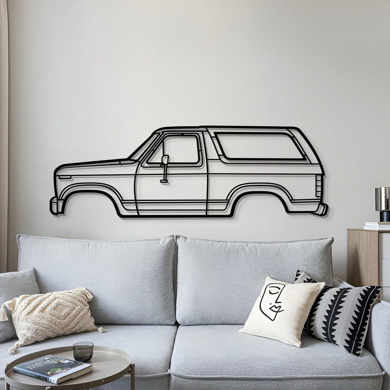 1983 Bronco Metal Car Wall Art - MT0196