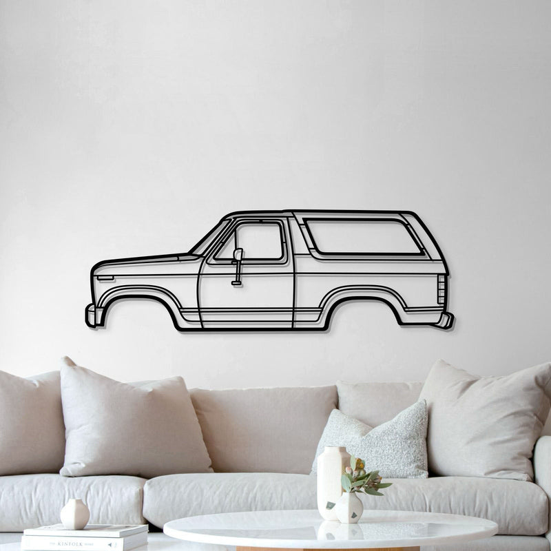 1983 Bronco Metal Car Wall Art - MT0196