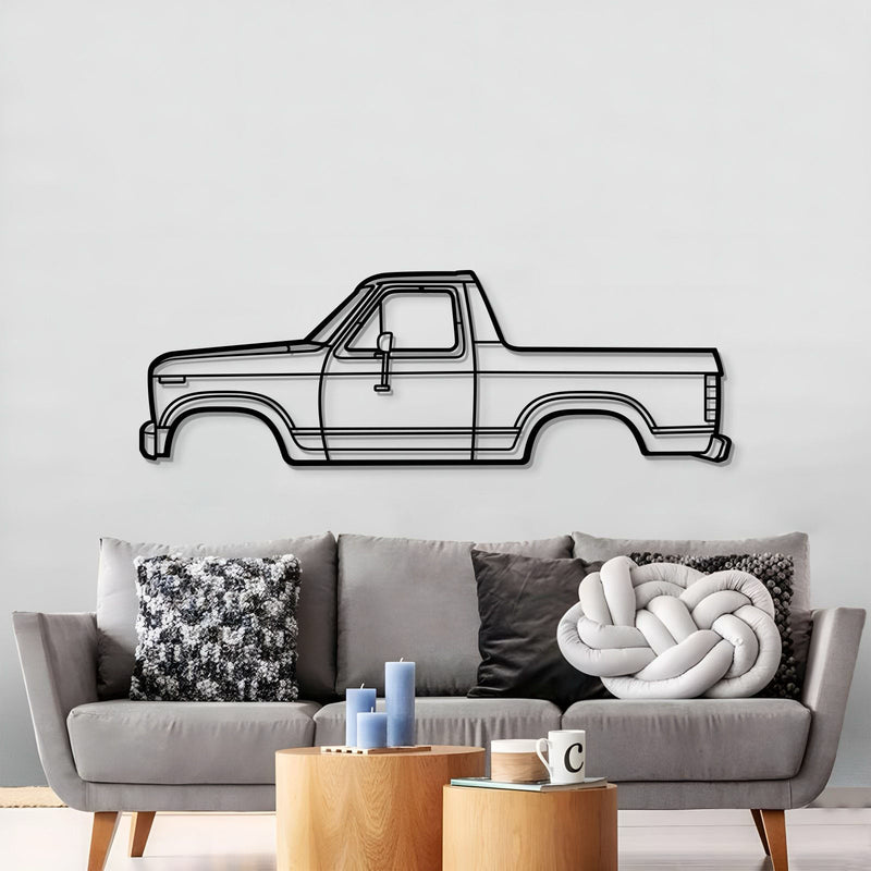 1983 Bronco Pickup Metal Car Wall Art - MT0197