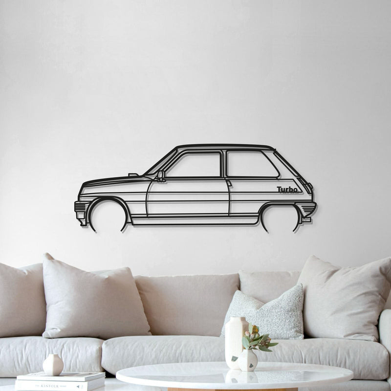 1983 5 Alpine Turbo Detailed Metal Car Wall Art - MT0195