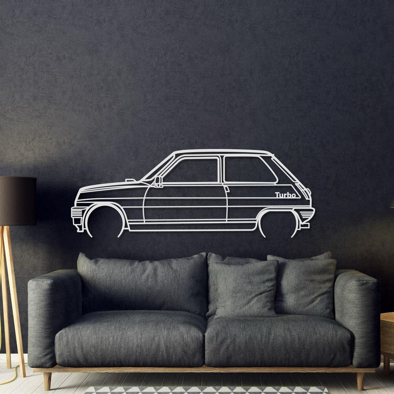 1983 5 Alpine Turbo Detailed Metal Car Wall Art - MT0195