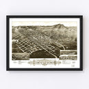 Vintage Map of Helena, Montana 1883