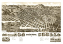 Vintage Map of Helena, Montana 1890