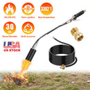180,000 BTU Propane Weed Torch Heavy Duty Weed Burner Flame Weeder with 10FT Hose Piezo Ignition Adjustable Flame Control for Weeds Ice Snow Asphalt F