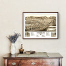 Vintage Map of Livingston, Montana 1883