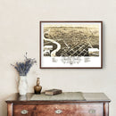 Vintage Map of Miles City, Montana 1883