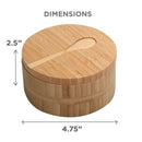 Eco-Friendly Bamboo Salt & Spice Cellar with Integrated Spoon – 1, 2, or 3 Compartments by MobilevisionUS