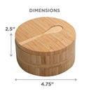 Eco-Friendly Bamboo Salt & Spice Cellar with Integrated Spoon – 1, 2, or 3 Compartments by MobilevisionUS