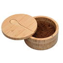 Eco-Friendly Bamboo Salt & Spice Cellar with Integrated Spoon – 1, 2, or 3 Compartments by MobilevisionUS