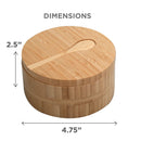 Eco-Friendly Bamboo Salt & Spice Cellar with Integrated Spoon – 1, 2, or 3 Compartments by MobilevisionUS