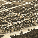 Vintage Map of Missoula, Montana 1884