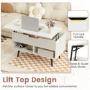 31.5 Inch Lift-Top Coffee Table with Hidden Storage and 2 Open Shelves by LJGDeals