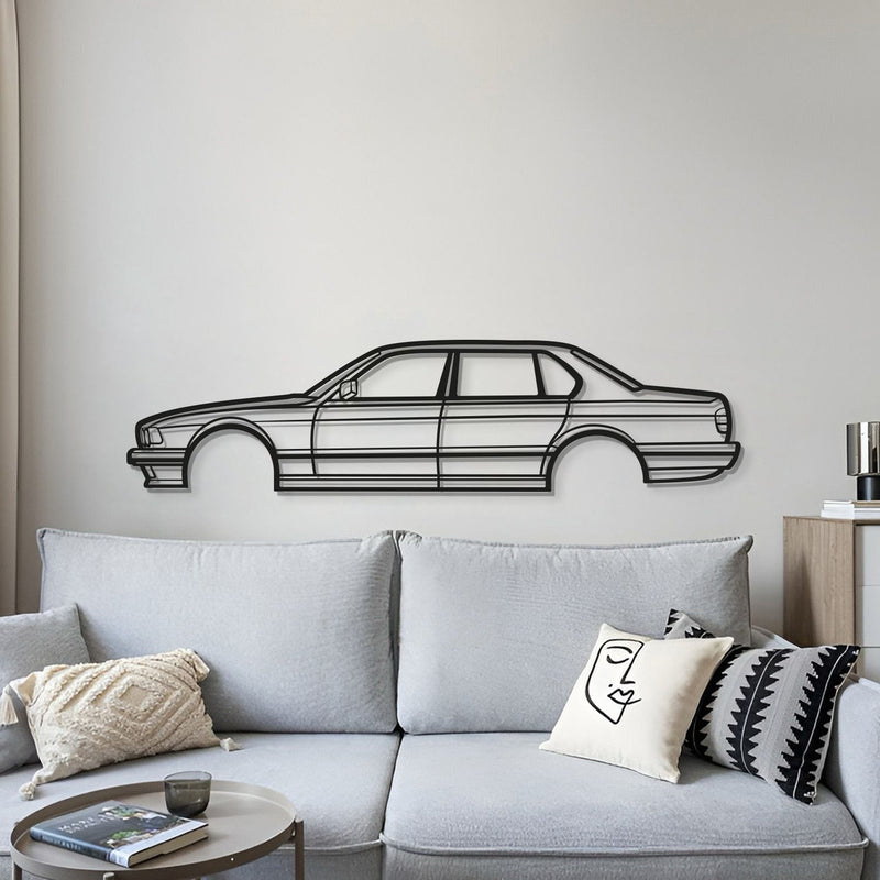 1987 E32 Metal Car Wall Art - MT0212