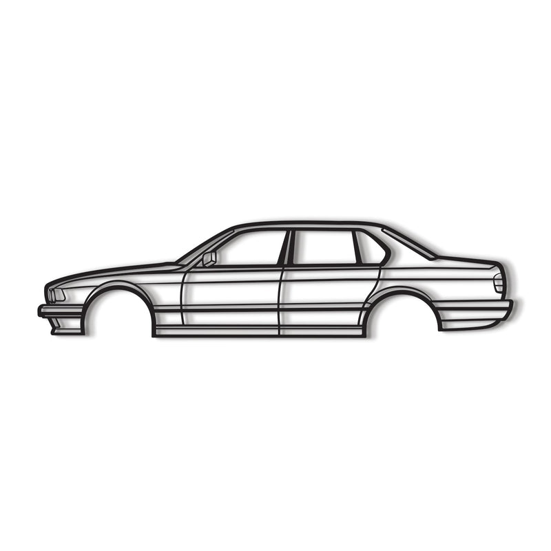 1987 E32 Metal Car Wall Art - MT0212