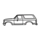 1987 Bronco 4th Gen Metal Car Wall Art - MT0210